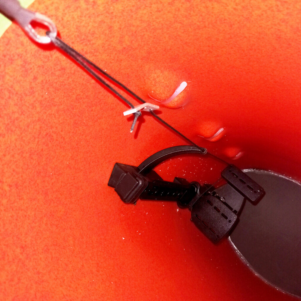 Inspect kayak rudder cord