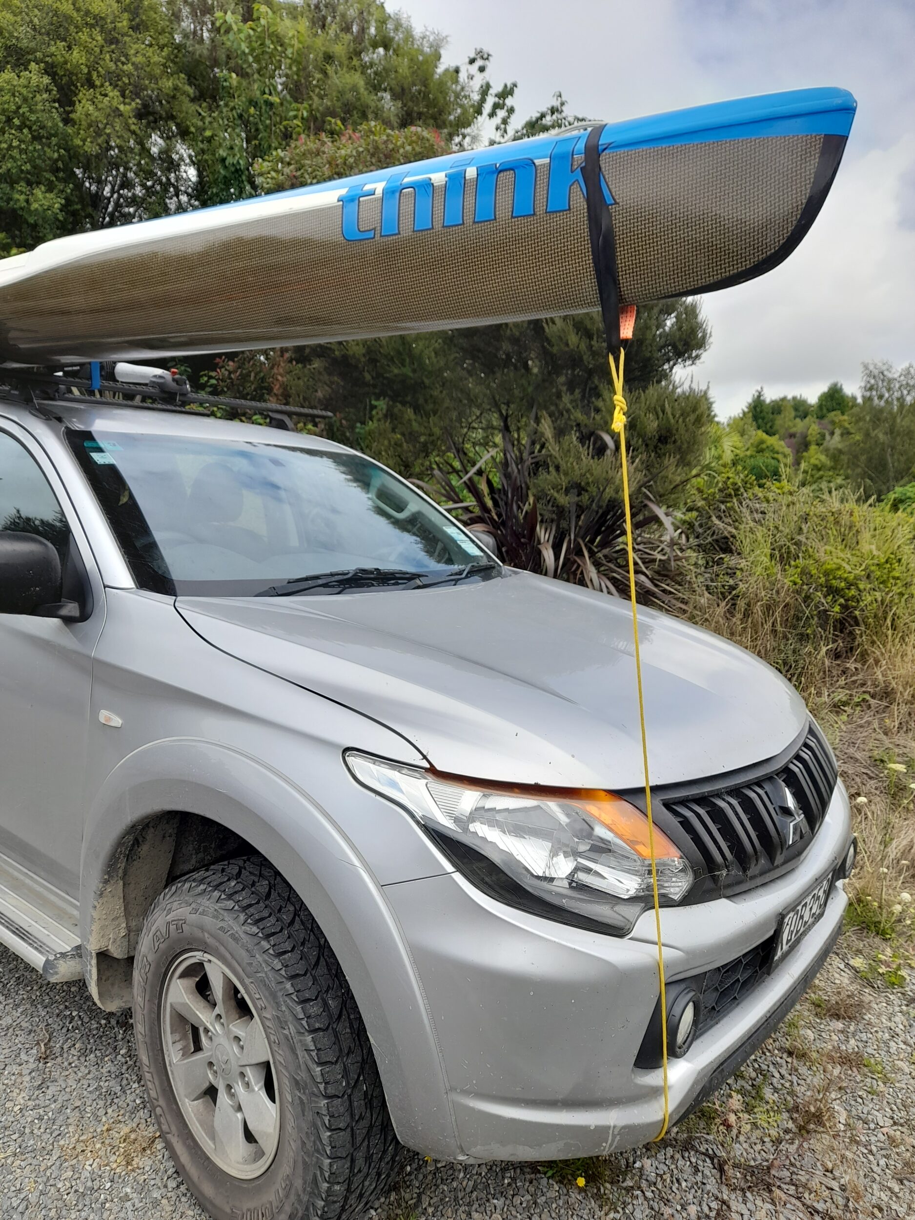 Securing the bow of your kayak for transport