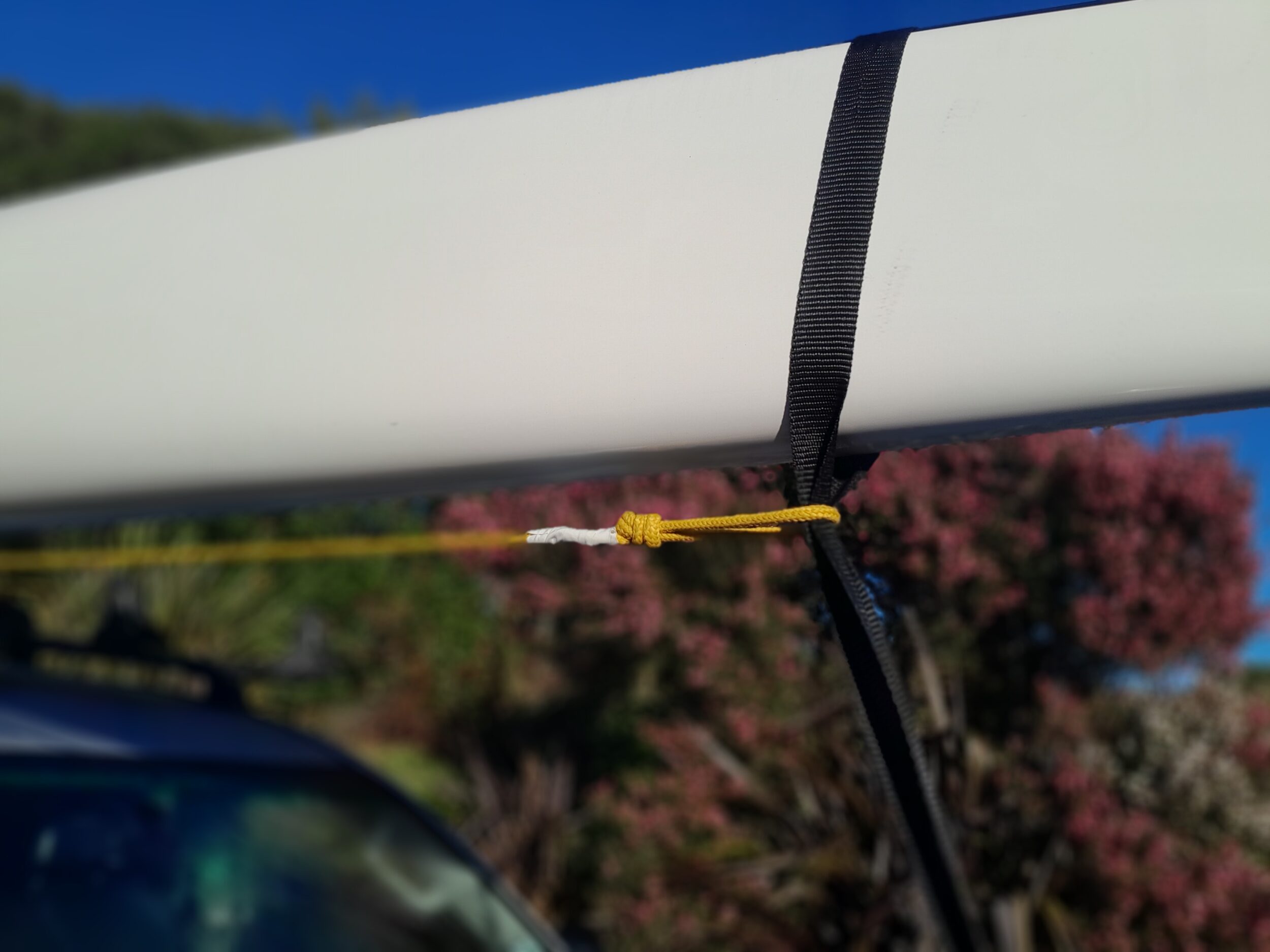 Bow tie down for kayak transport