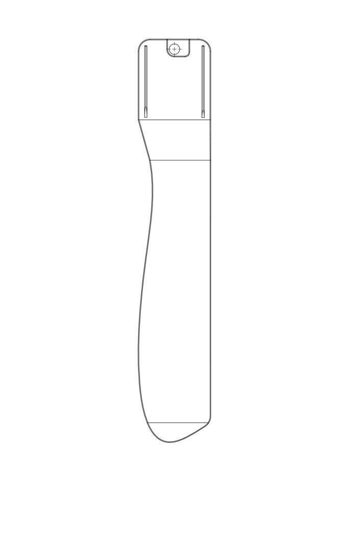 Replacement 500mm rudder blade for a Kajak Sport Navigator Rudder